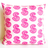 S Letter Cushion